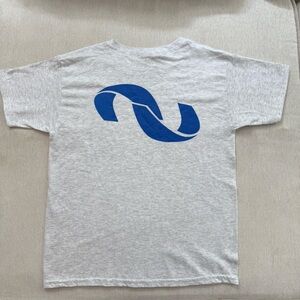 NWT Gray T-Shirt with Blue Soflo Logo